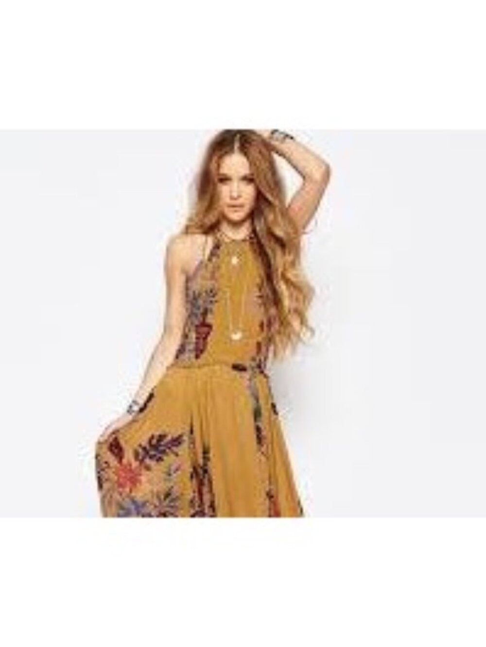 Free People "Seasons in the Sun" Smocked Slip Dress (Style OB506778) NWT XS